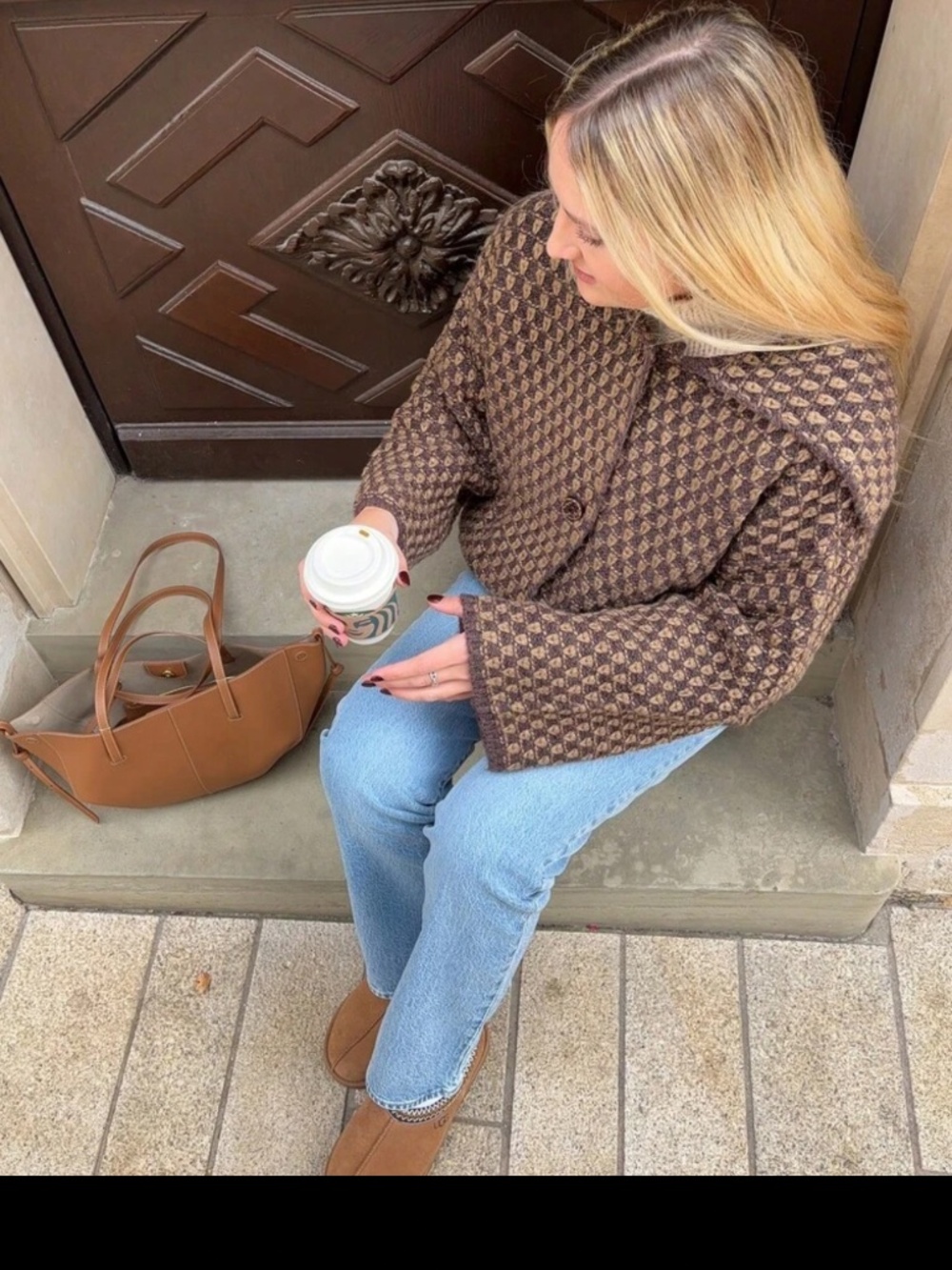 Zara crochet coat